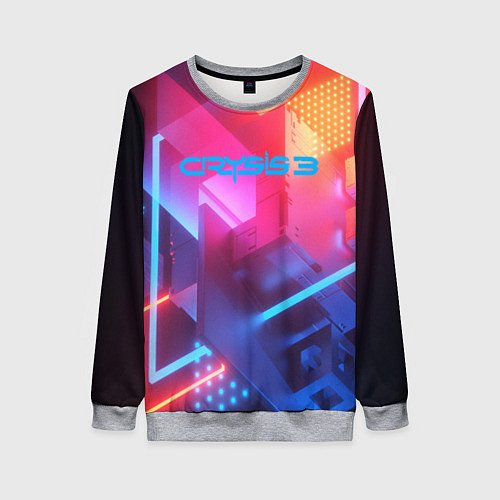 Женский свитшот Crysis текстура брони / 3D-Меланж – фото 1