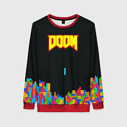 Свитшот женский Doom x tetrix коллабарация, цвет: 3D-красный