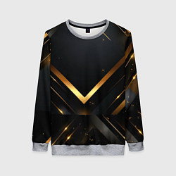 Свитшот женский Gold luxury black abstract, цвет: 3D-меланж