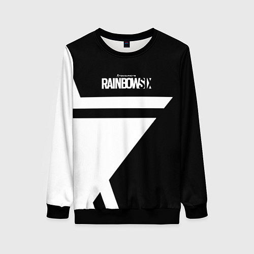 Женский свитшот Rainbow six star game / 3D-Черный – фото 1