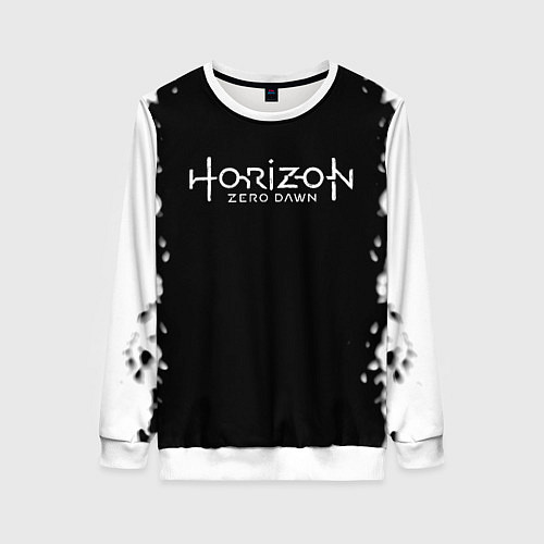 Женский свитшот Horizon zero dawn краски белые / 3D-Белый – фото 1