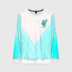 Свитшот женский Liverpool logo texture fc, цвет: 3D-белый