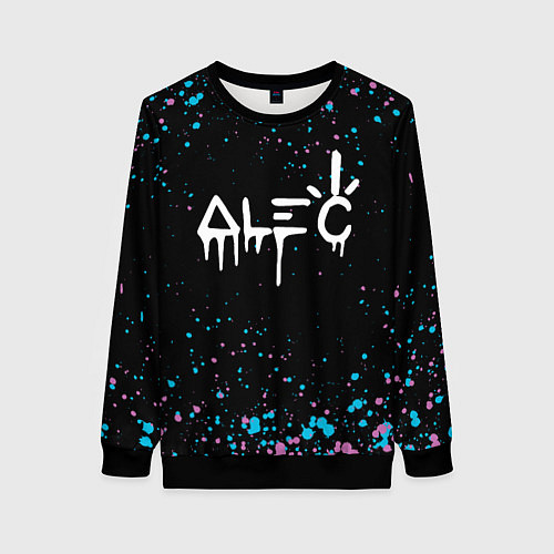 Женский свитшот Alec monopoly graffiti брызги / 3D-Черный – фото 1