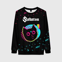 Женский свитшот Sabaton - rock star cat