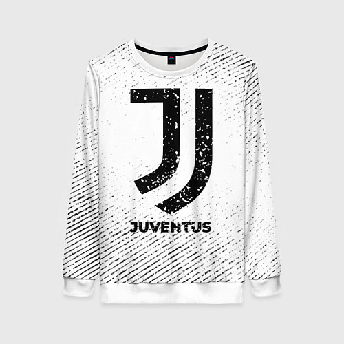 Женский свитшот Juventus с потертостями на светлом фоне / 3D-Белый – фото 1