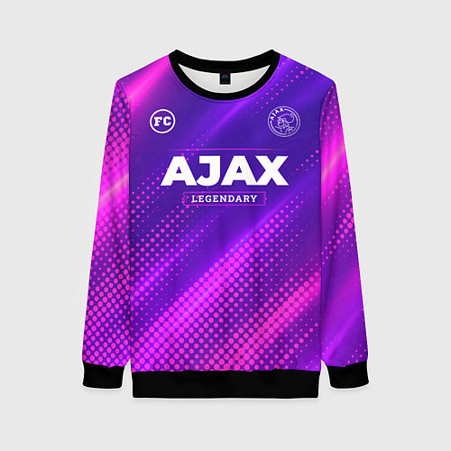 Женский свитшот Ajax legendary sport grunge / 3D-Черный – фото 1