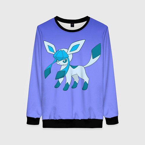 Женский свитшот Glaceon Pokemon / 3D-Черный – фото 1