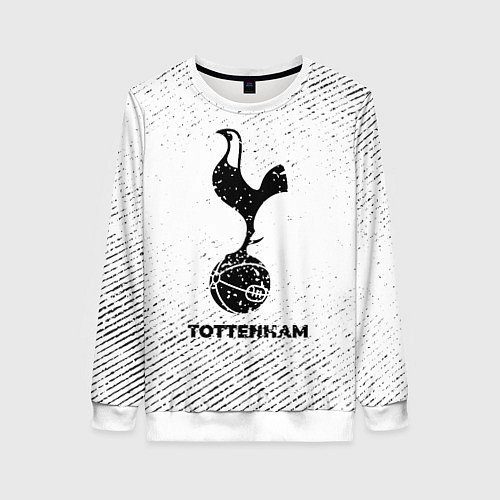 Женский свитшот Tottenham с потертостями на светлом фоне / 3D-Белый – фото 1