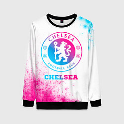 Свитшот женский Chelsea neon gradient style, цвет: 3D-черный