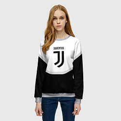 Свитшот женский Juventus black geometry sport, цвет: 3D-меланж — фото 2