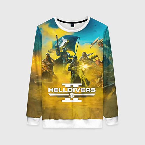 Женский свитшот Helldivers 2: Confrontation / 3D-Белый – фото 1