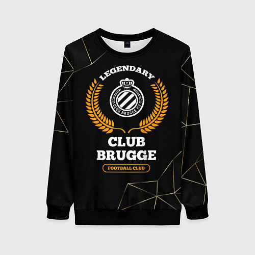 Женский свитшот Лого Club Brugge и надпись legendary football club / 3D-Черный – фото 1