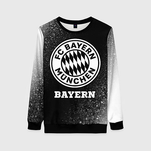 Женский свитшот Bayern sport на темном фоне / 3D-Черный – фото 1