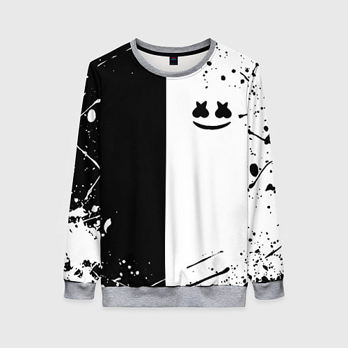 Женский свитшот Marshmello краски музыка / 3D-Меланж – фото 1