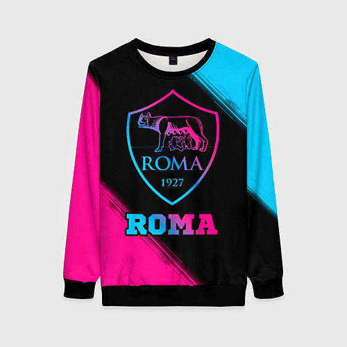 Женский свитшот Roma - neon gradient / 3D-Черный – фото 1