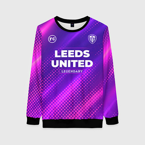 Женский свитшот Leeds United legendary sport grunge / 3D-Черный – фото 1