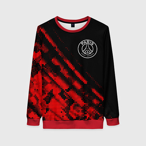 Женский свитшот PSG sport grunge / 3D-Красный – фото 1