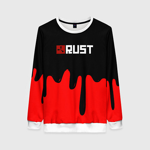 Женский свитшот RUST краски разводы пустошь / 3D-Белый – фото 1
