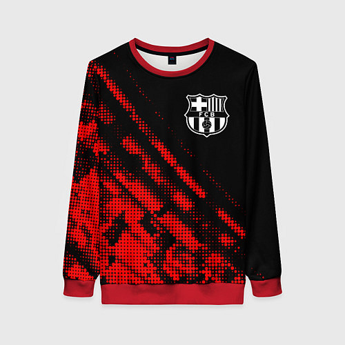 Женский свитшот Barcelona sport grunge / 3D-Красный – фото 1