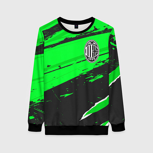 Женский свитшот AC Milan sport green / 3D-Черный – фото 1