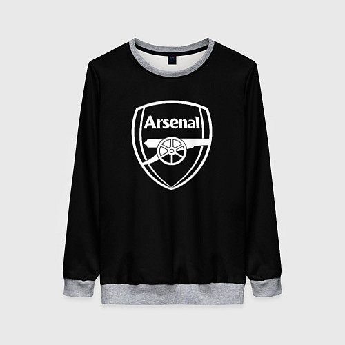 Женский свитшот Arsenal fc белое лого / 3D-Меланж – фото 1