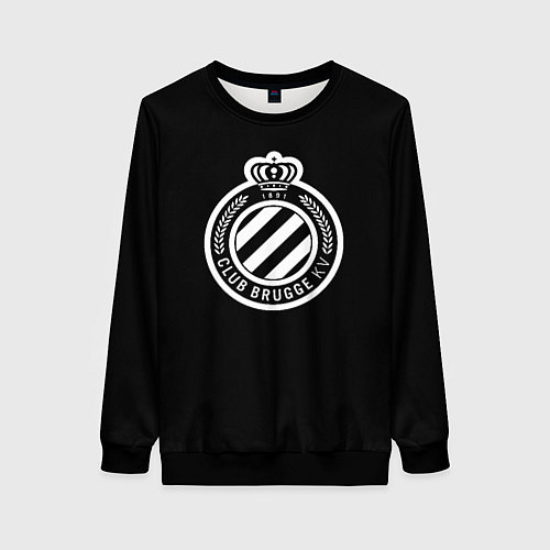 Женский свитшот Брюгге fc club белое лого / 3D-Черный – фото 1