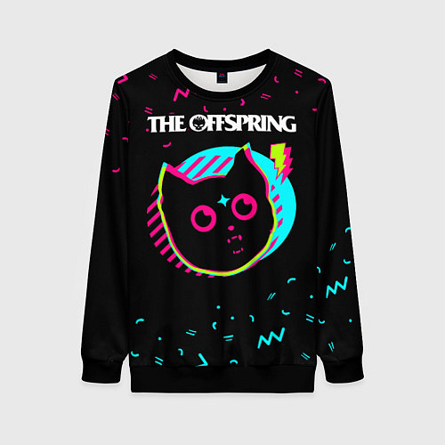 Женский свитшот The Offspring - rock star cat / 3D-Черный – фото 1