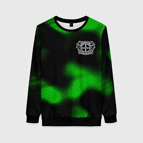 Женский свитшот Bayer 04 sport halftone / 3D-Черный – фото 1