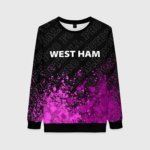 Женский свитшот West Ham pro football посередине / 3D-Черный – фото 1