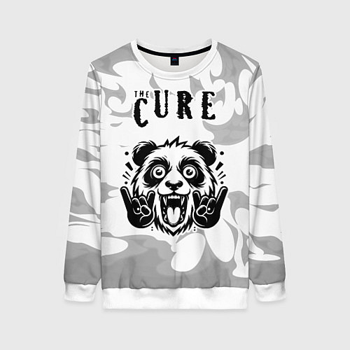 Женский свитшот The Cure рок панда на светлом фоне / 3D-Белый – фото 1