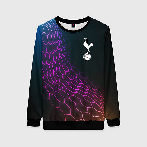 Женский свитшот Tottenham футбольная сетка / 3D-Черный – фото 1