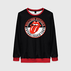 Свитшот женский Rolling Stones Established 1962 group, цвет: 3D-красный