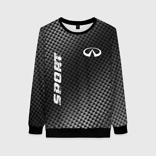 Женский свитшот Infiniti sport carbon / 3D-Черный – фото 1