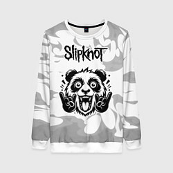 Женский свитшот Slipknot рок панда на светлом фоне