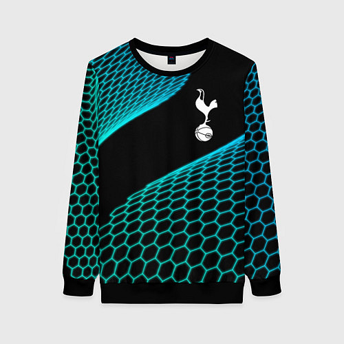 Женский свитшот Tottenham football net / 3D-Черный – фото 1