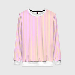 Женский свитшот Бледный розово-жёлтый полосатый