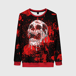 Свитшот женский Bloody skull, цвет: 3D-красный