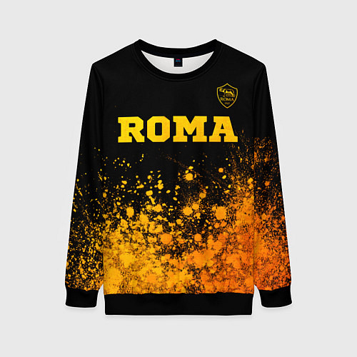 Женский свитшот Roma - gold gradient посередине / 3D-Черный – фото 1