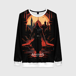 Свитшот женский Assassins creed заброшенный старый город, цвет: 3D-белый