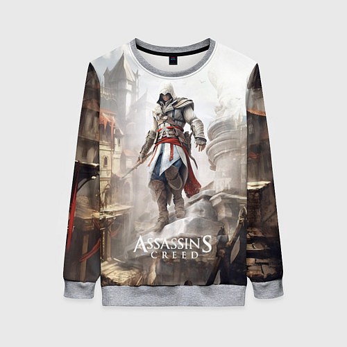 Женский свитшот Assassins creed town / 3D-Меланж – фото 1