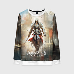 Свитшот женский Assassins creed poster game, цвет: 3D-белый