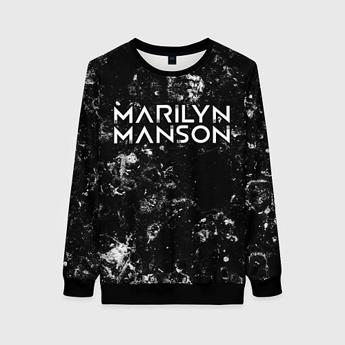 Женский свитшот Marilyn Manson black ice / 3D-Черный – фото 1