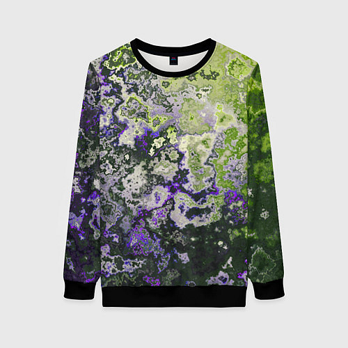 Женский свитшот Абстрактный эффект ржавчины / 3D-Черный – фото 1