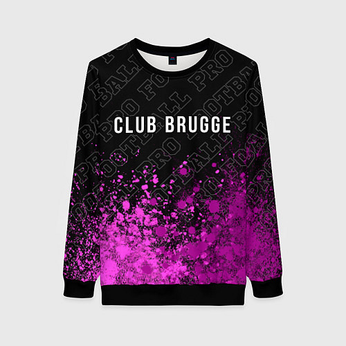 Женский свитшот Club Brugge pro football посередине / 3D-Черный – фото 1