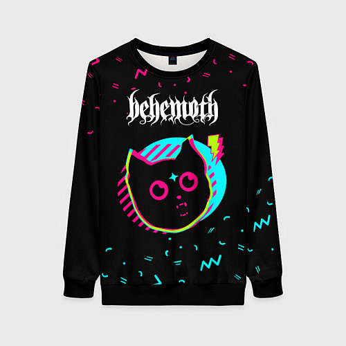 Женский свитшот Behemoth - rock star cat / 3D-Черный – фото 1