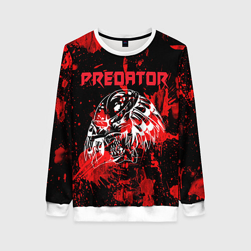 Женский свитшот Predator blood / 3D-Белый – фото 1