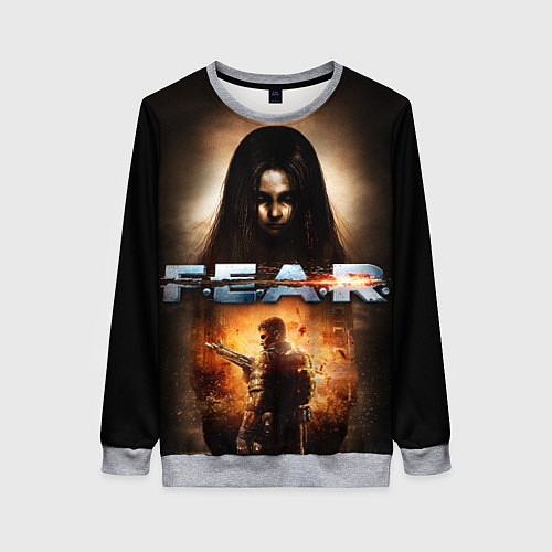 Женский свитшот FEAR - project origin / 3D-Меланж – фото 1