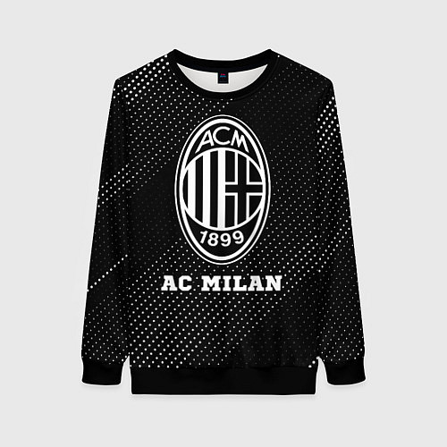 Женский свитшот AC Milan sport на темном фоне / 3D-Черный – фото 1