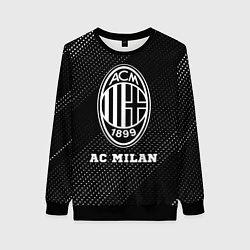 Свитшот женский AC Milan sport на темном фоне, цвет: 3D-черный