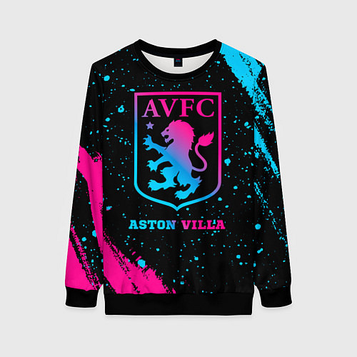 Женский свитшот Aston Villa - neon gradient / 3D-Черный – фото 1